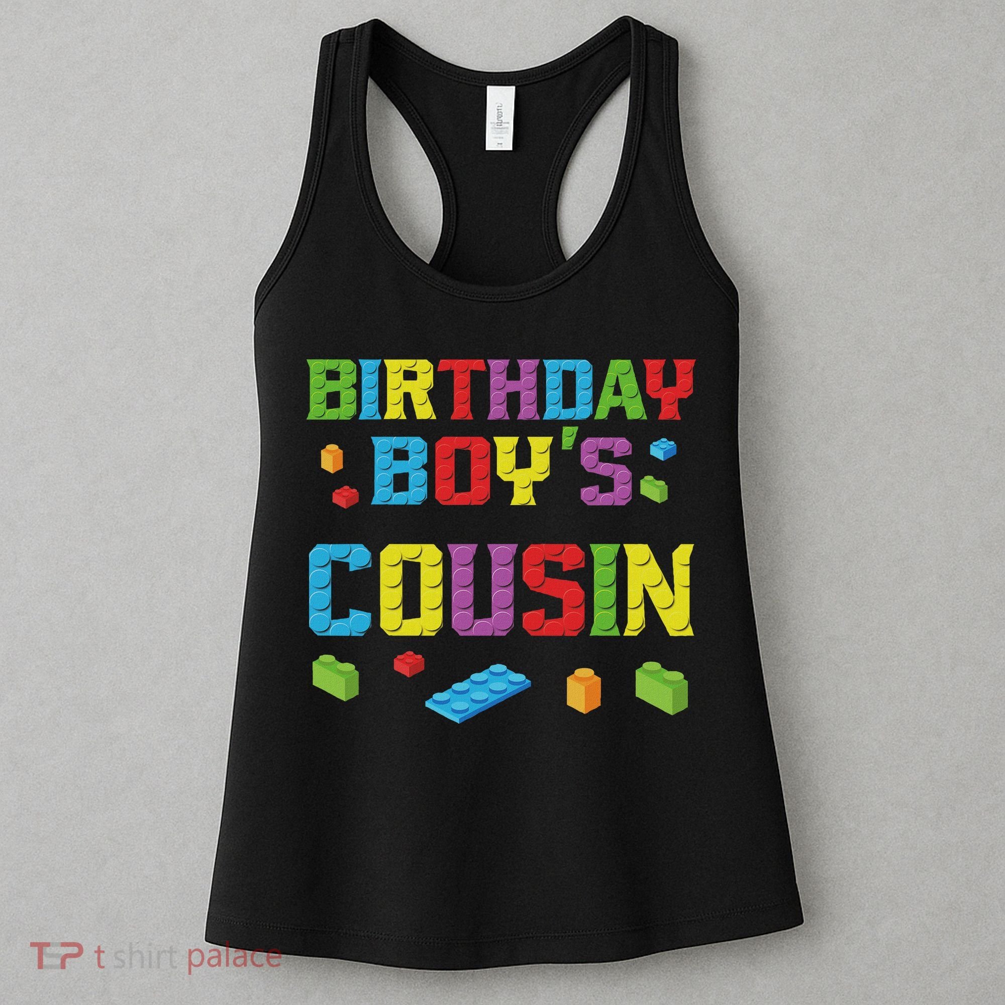 Master Builder Birthday Boy's Cousin Building Bricks Blocks Women's Tank Top