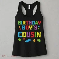 Master Builder Birthday Boy's Cousin Building Bricks Blocks Women's Tank Top thumb 3