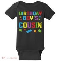 Master Builder Birthday Boy's Cousin Building Bricks Blocks Baby Bodysuit thumb 0