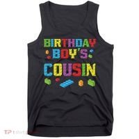 Master Builder Birthday Boy's Cousin Building Bricks Blocks Tank Top thumb 0