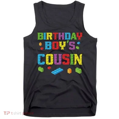 Master Builder Birthday Boy's Cousin Building Bricks Blocks Tank Top