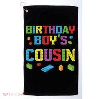 Master Builder Birthday Boy's Cousin Building Bricks Blocks Golf Towel thumb 0