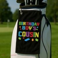 Master Builder Birthday Boy's Cousin Building Bricks Blocks Golf Towel thumb 2