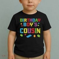 Master Builder Birthday Boy's Cousin Building Bricks Blocks Toddler T-Shirt thumb 2