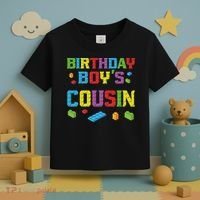 Master Builder Birthday Boy's Cousin Building Bricks Blocks Toddler T-Shirt thumb 3