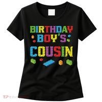 Master Builder Birthday Boy's Cousin Building Bricks Blocks Women's T-Shirt thumb 0