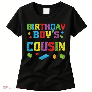 Master Builder Birthday Boy's Cousin Building Bricks Blocks Women's T-Shirt