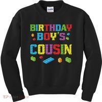 Master Builder Birthday Boy's Cousin Building Bricks Blocks Kids Sweatshirt thumb 0