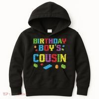 Master Builder Birthday Boy's Cousin Building Bricks Blocks Kids Hoodie thumb 0