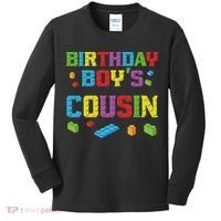 Master Builder Birthday Boy's Cousin Building Bricks Blocks Kids Long Sleeve Shirt thumb 0