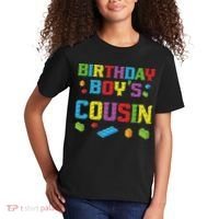 Master Builder Birthday Boy's Cousin Building Bricks Blocks Kids T-Shirt thumb 2