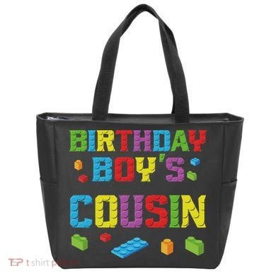 Master Builder Birthday Boy's Cousin Building Bricks Blocks Tote Bag