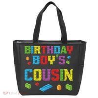 Master Builder Birthday Boy's Cousin Building Bricks Blocks Tote Bag thumb 0