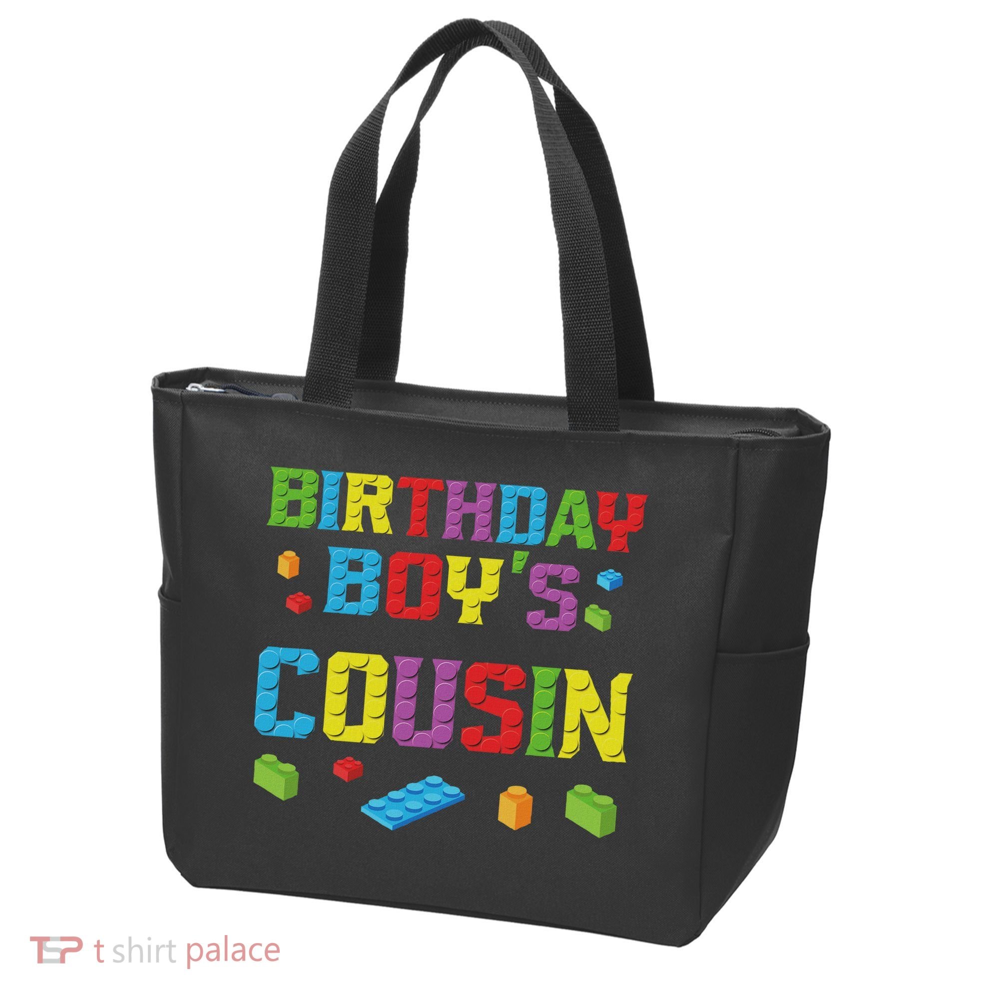 Master Builder Birthday Boy's Cousin Building Bricks Blocks Tote Bag