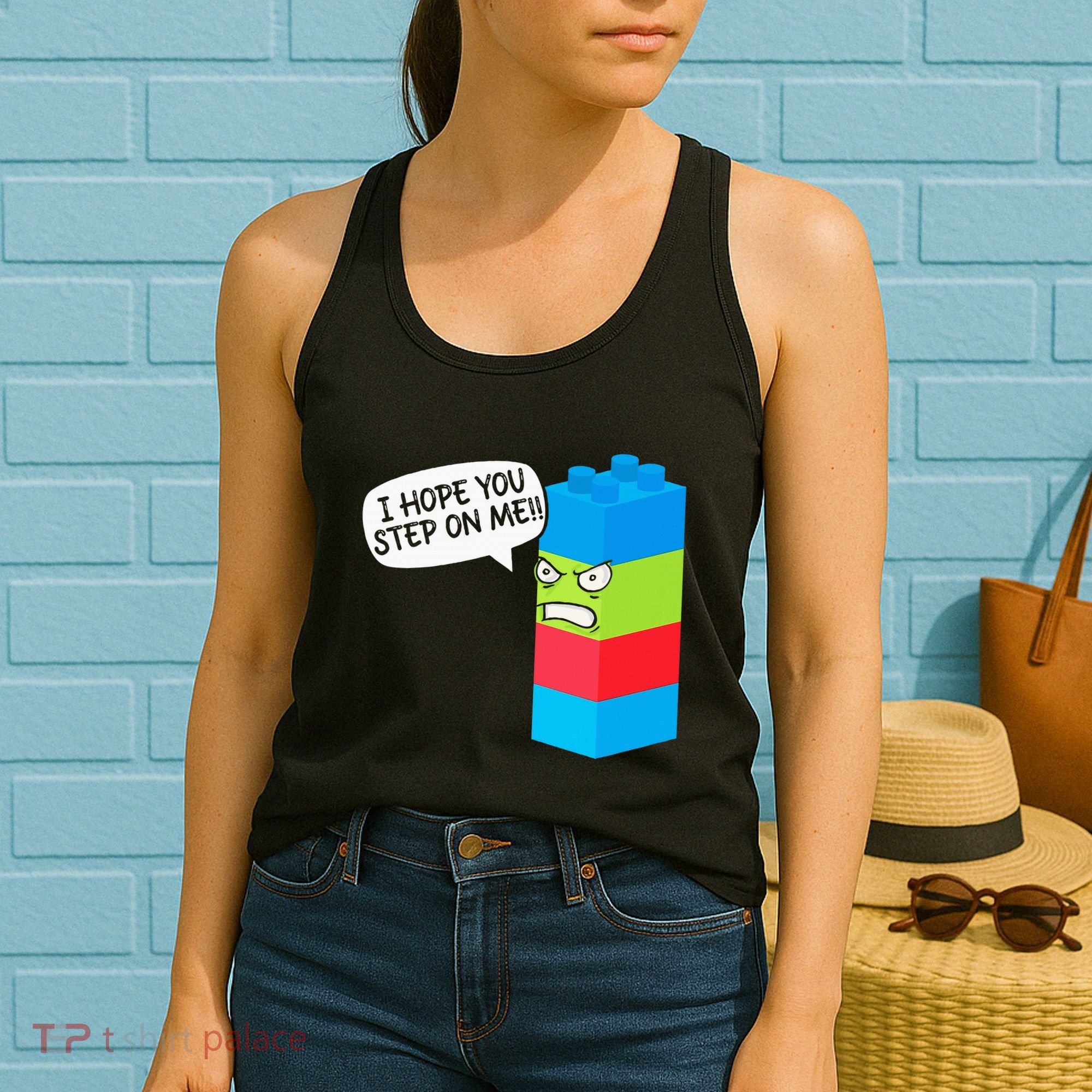 Master Builder Bricks Blocks Play Toy Women's Tank Top