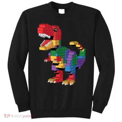 Master Builder Building Bricks Dinosaur T-Rex Sweatshirt