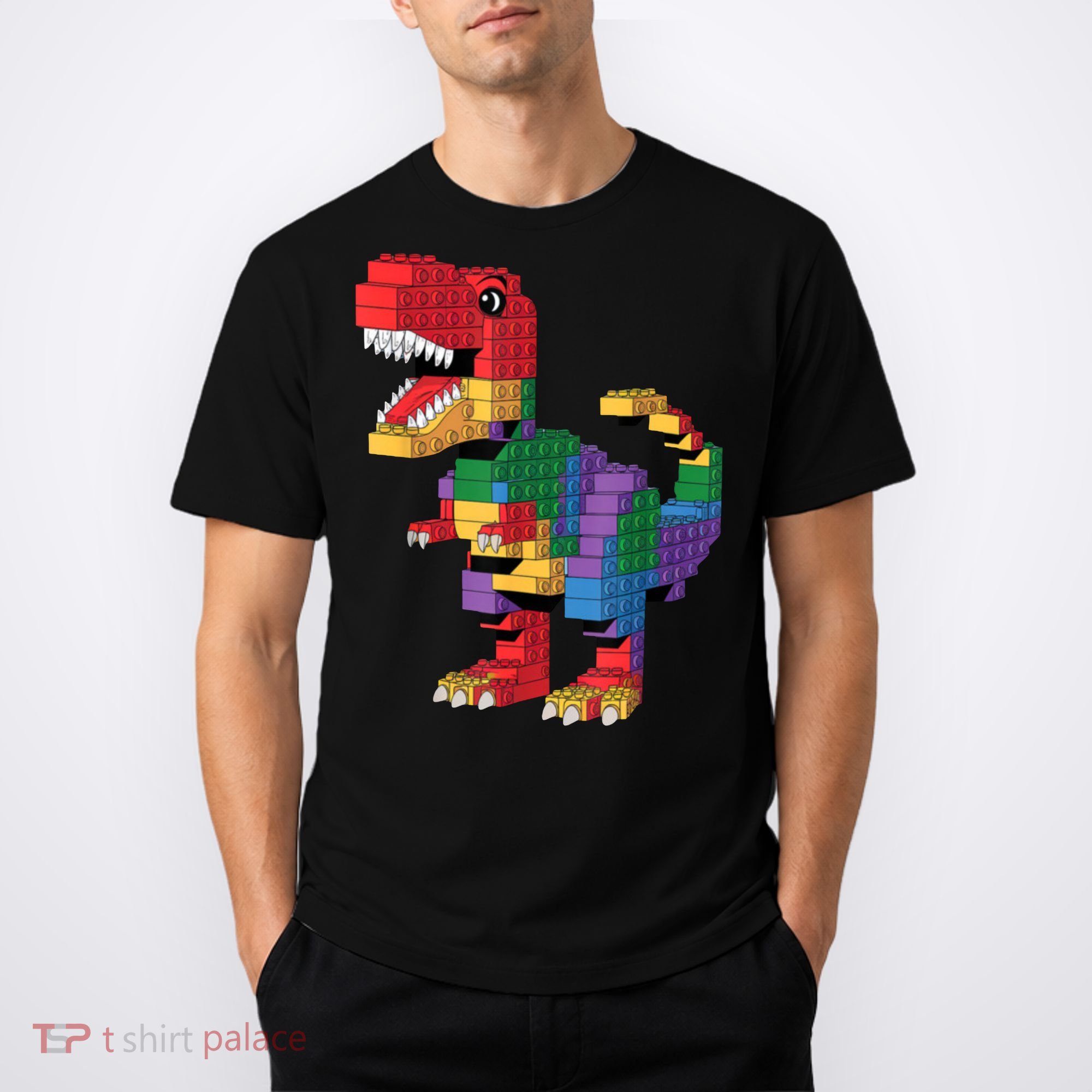 Master Builder Building Bricks Dinosaur T-Rex T-Shirt