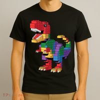 Master Builder Building Bricks Dinosaur T-Rex T-Shirt thumb 3