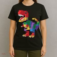 Master Builder Building Bricks Dinosaur T-Rex T-Shirt thumb 4
