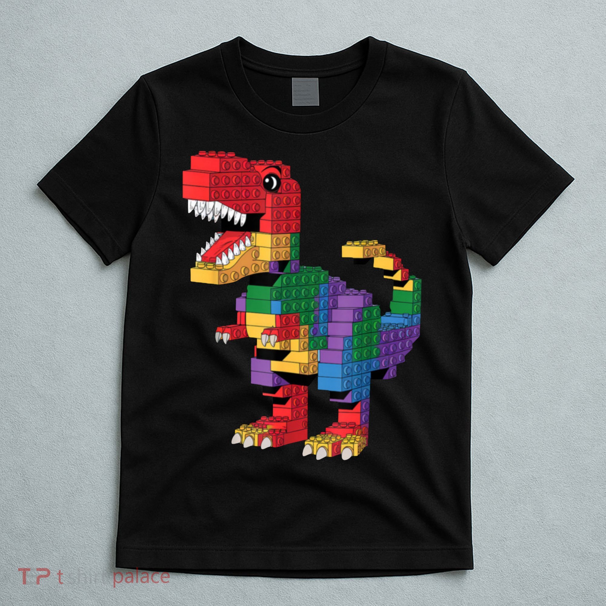 Master Builder Building Bricks Dinosaur T-Rex T-Shirt