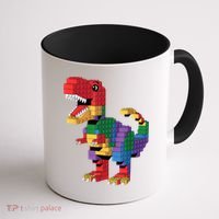 Master Builder Building Bricks Dinosaur T-Rex Coffee Mug thumb 1