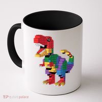 Master Builder Building Bricks Dinosaur T-Rex Coffee Mug thumb 0