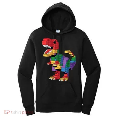 Master Builder Building Bricks Dinosaur T-Rex Women's Hoodie