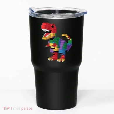 Master Builder Building Bricks Dinosaur T-Rex Tumbler