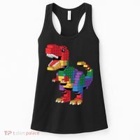 Master Builder Building Bricks Dinosaur T-Rex Women's Tank Top thumb 0