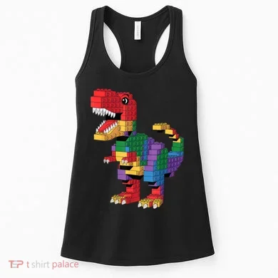 Master Builder Building Bricks Dinosaur T-Rex Women's Tank Top