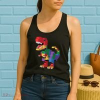 Master Builder Building Bricks Dinosaur T-Rex Women's Tank Top thumb 2