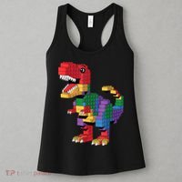 Master Builder Building Bricks Dinosaur T-Rex Women's Tank Top thumb 3