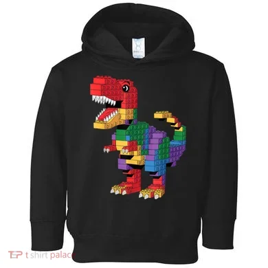 Master Builder Building Bricks Dinosaur T-Rex Toddler Hoodie