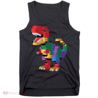 Master Builder Building Bricks Dinosaur T-Rex Tank Top