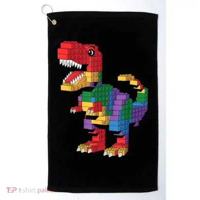 Master Builder Building Bricks Dinosaur T-Rex Golf Towel