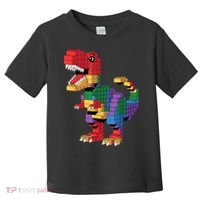 Master Builder Building Bricks Dinosaur T-Rex Toddler T-Shirt thumb 0
