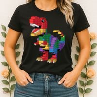 Master Builder Building Bricks Dinosaur T-Rex Women's T-Shirt thumb 2