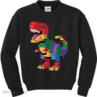 Master Builder Building Bricks Dinosaur T-Rex Kids Sweatshirt thumb 0