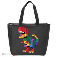Master Builder Building Bricks Dinosaur T-Rex Tote Bag thumb 0