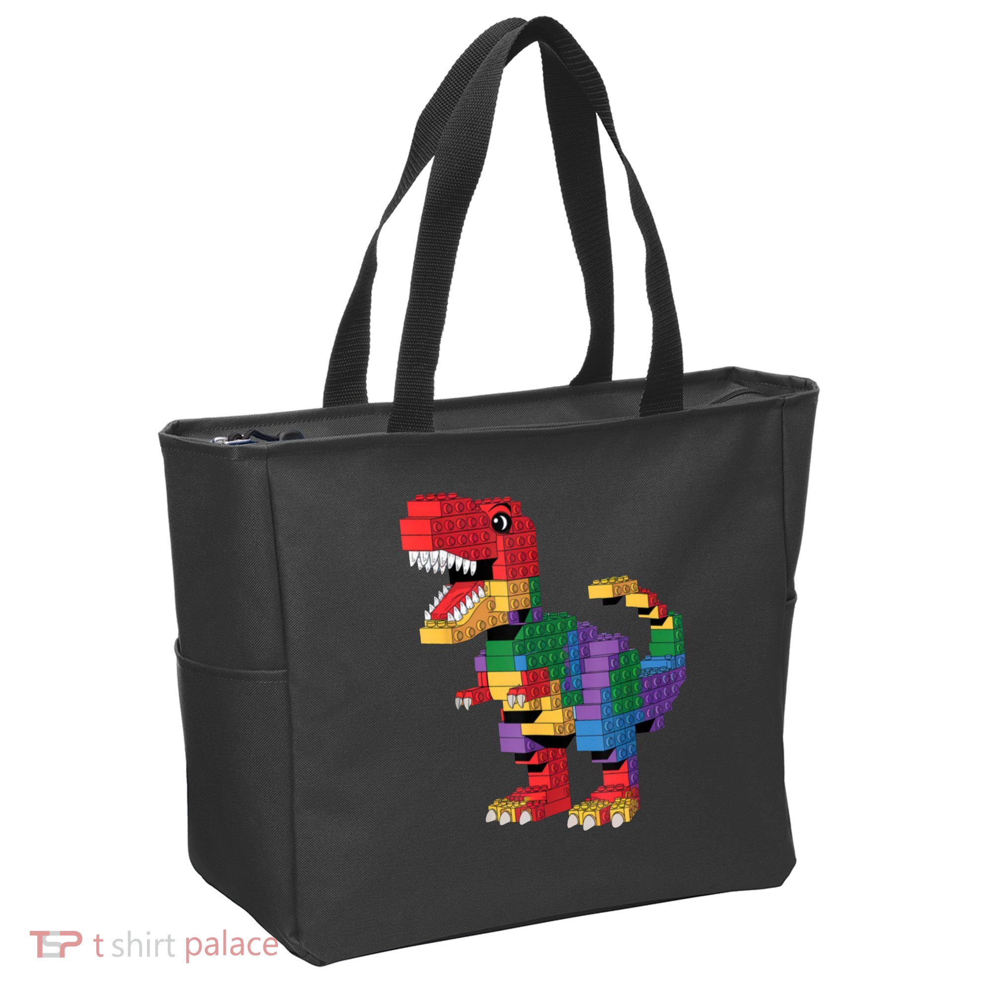 Master Builder Building Bricks Dinosaur T-Rex Tote Bag