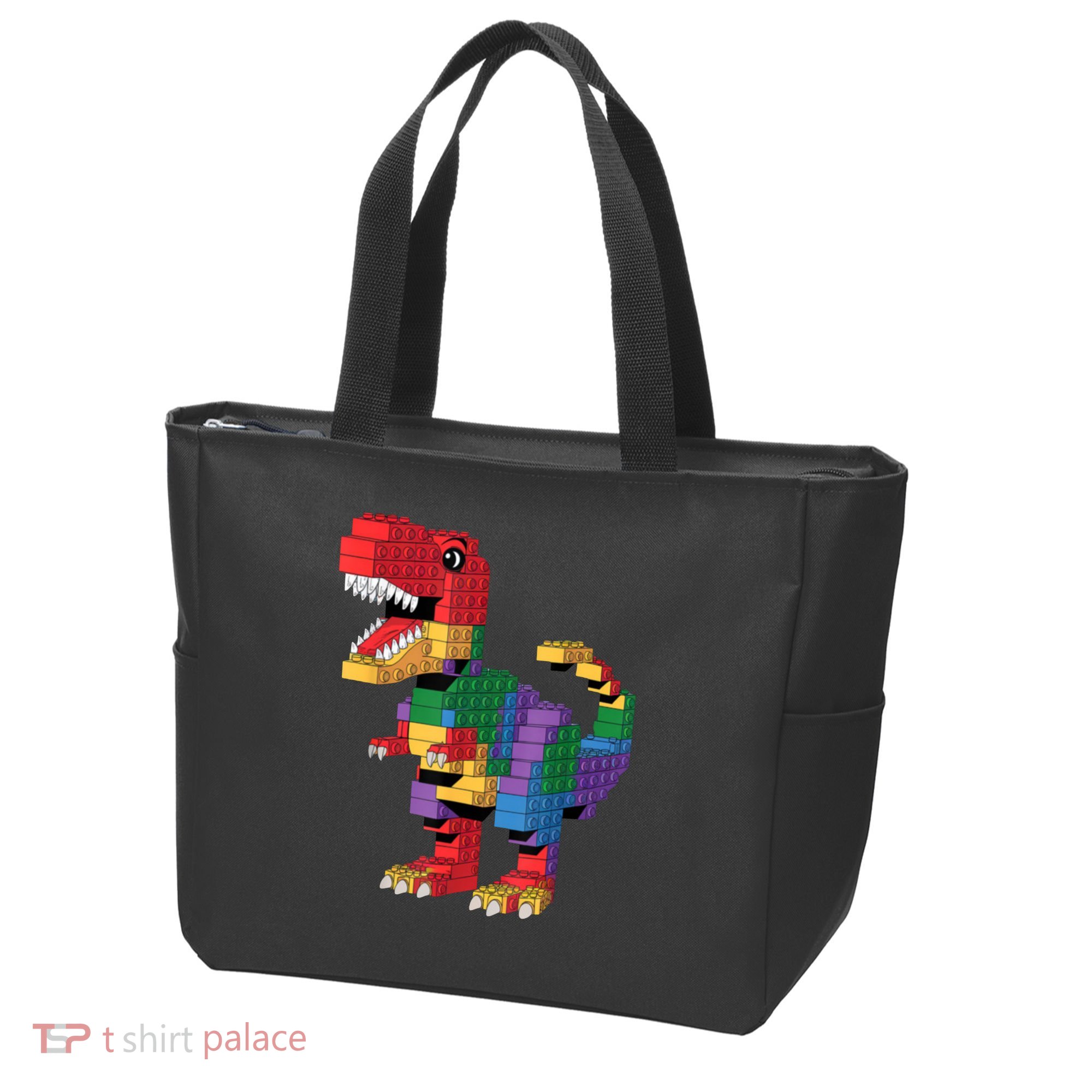 Master Builder Building Bricks Dinosaur T-Rex Tote Bag