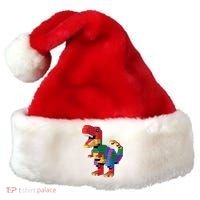 Master Builder Building Bricks Dinosaur T-Rex Santa Hat thumb 0
