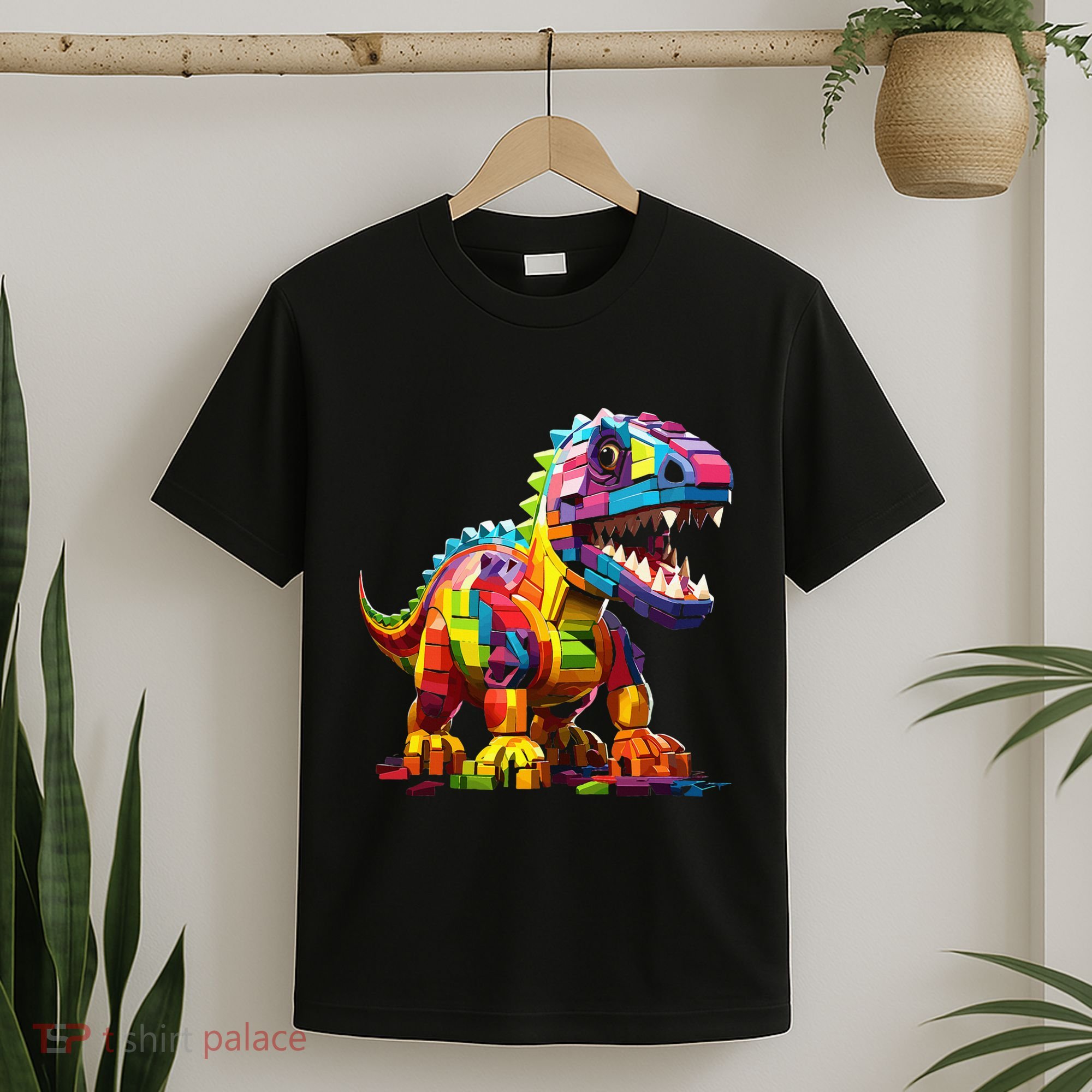 Master Builder Bricks Blocks Play Toys Dinosaur T-Shirt