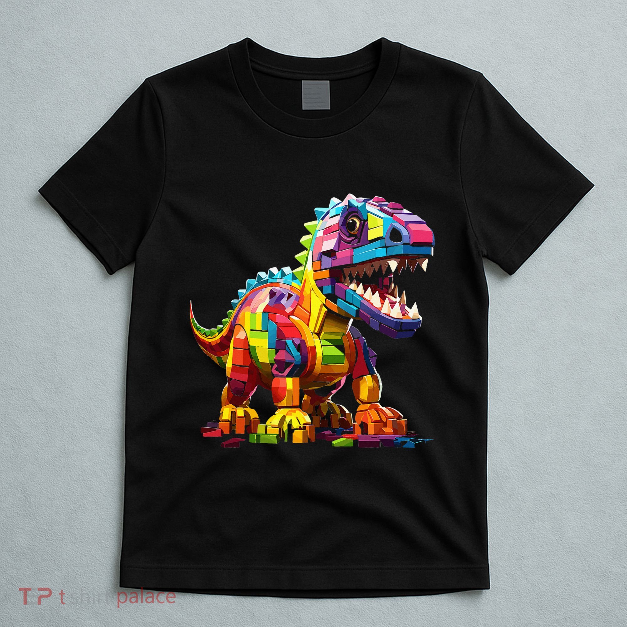 Master Builder Bricks Blocks Play Toys Dinosaur T-Shirt
