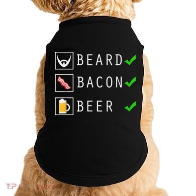 Mens Beard Bacon Beer Funny Checklist Design Doggie Tank