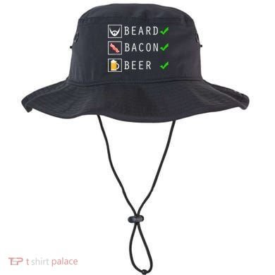 Mens Beard Bacon Beer Funny Checklist Design Bucket Hat