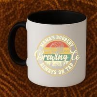 Mama Boobery Breastfeeding Brewery New Mom Brewing Co Retro Coffee Mug thumb 2
