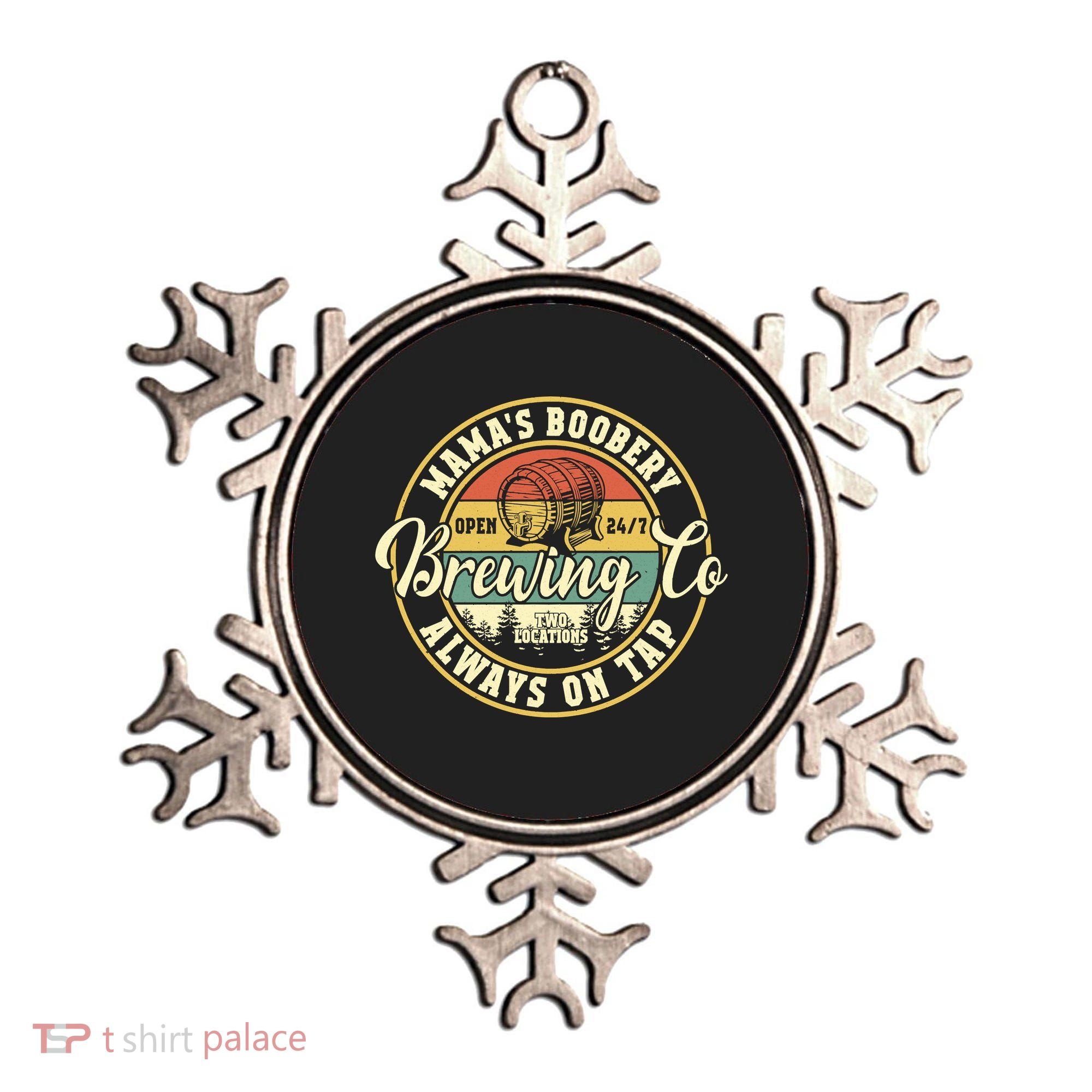 Mama Boobery Breastfeeding Brewery New Mom Brewing Co Retro Ornament