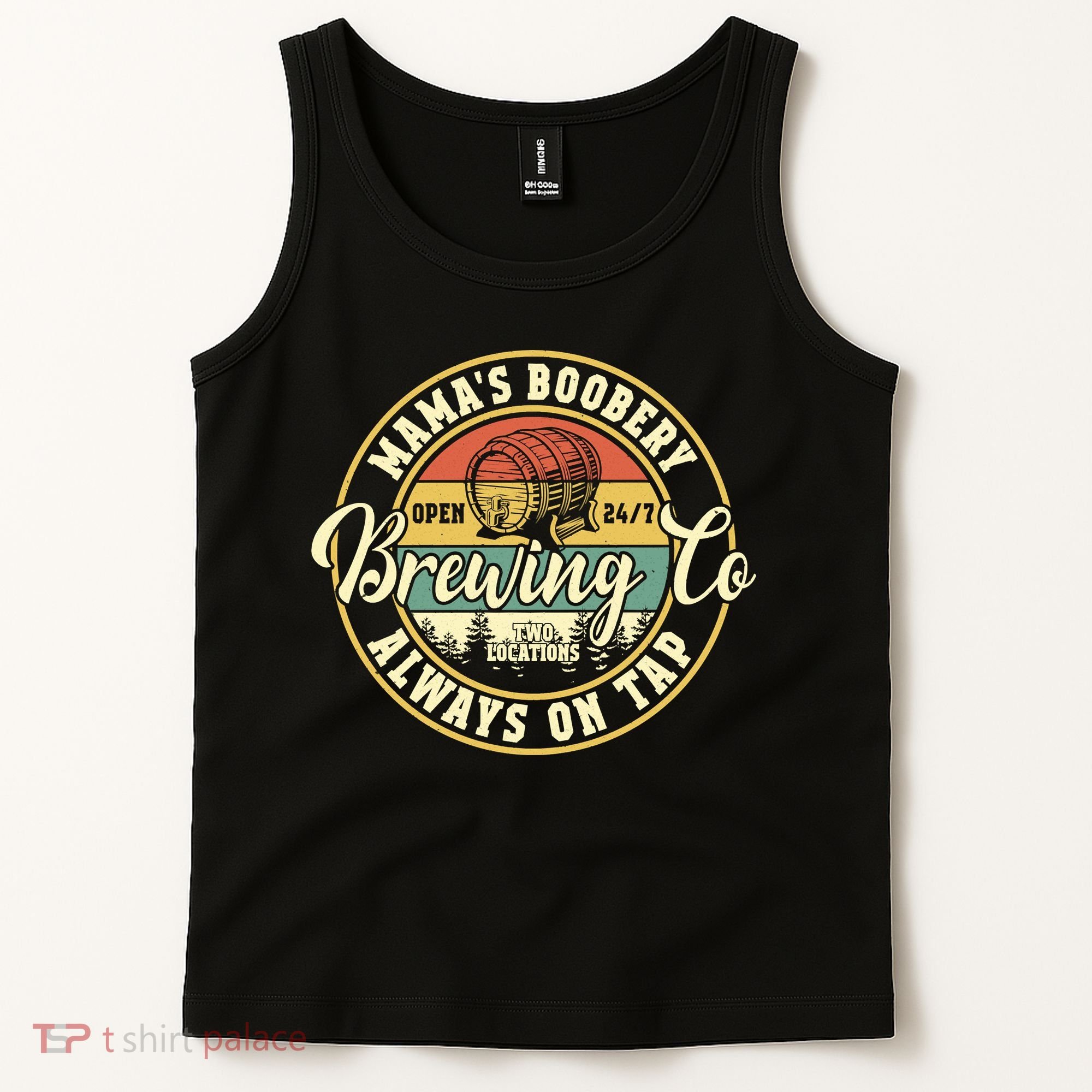 Mama Boobery Breastfeeding Brewery New Mom Brewing Co Retro Tank Top