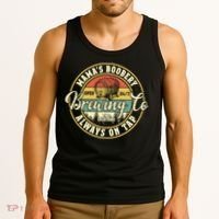 Mama Boobery Breastfeeding Brewery New Mom Brewing Co Retro Tank Top thumb 3